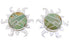 Southwestern Turquoise Sterling Silver Sun Post Earrings AW68265